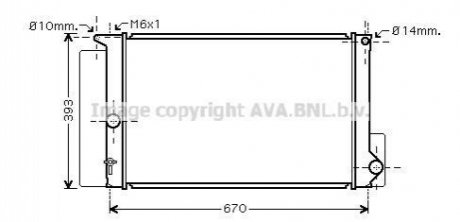 Радиатор охлаждения двигателя AVA AVA COOLING TOA2397