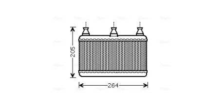 Радіатор обігрівача салону BMW 5 E60 (02-) AVA AVA COOLING BWA6341