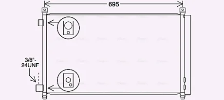 Радіатор кондиціонера Nissan X-trail (14-)/Renault Koleos (15-) 2.0i, 2.5i AVA AVA COOLING DN5456D