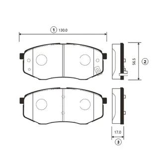 Колодки гальм Hyundai Tucson IX20, IX35 FWD 10 - передн. OLD CKKH-41 (вир-во) CTR GK0495