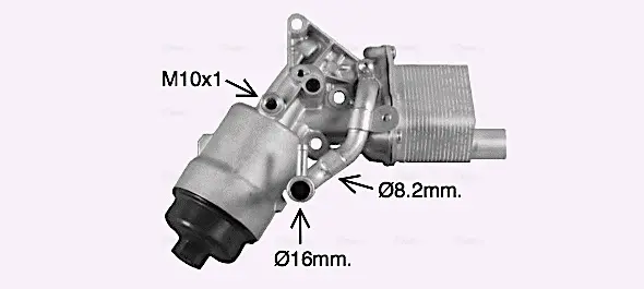 Радіатор масляний CHEVROLET/ OPEL в зборі (вир-во AVA) AVA COOLING OL3702H (фото 1)