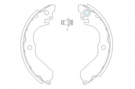 PARTS MITSUBISHI Щеки торм. COLT V 1300 00-03, LANCER VI (CJ_, CP_) 1.5 12V 96-03 KAVO KBS-6411 (фото 1)