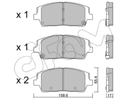 HYUNDAI гальмівні колодки передн. SANTA FE IV 18-, KIA SORENTO III 15- CIFAM 822-1244-0