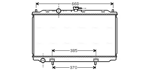 Радіатор охолодження двигуна Nissan Almera N16 (01-), Primera P12 (00-) МКПП AVA AVA COOLING DNA2215 (фото 1)