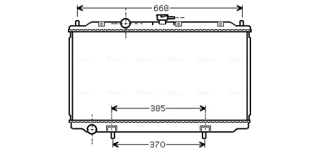 Радіатор охолодження двигуна Nissan Almera N16 (01-), Primera P12 (00-) МКПП AVA AVA COOLING DNA2215