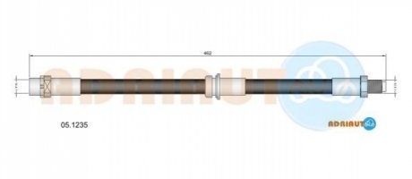 BMW гальмів.шланг задн.E70 X5 07-,F15 X5 13-,X6 E71,F16 ADRIAUTO 05.1235