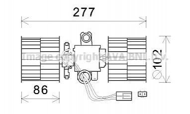 SKODA вентилятор салону Felicia 94-,VW Caddy II AVA COOLING SA8022 (фото 1)