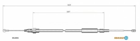 AUDI трос ручного гальма TT 98- 1610/1055 ADRIAUTO 03.0255