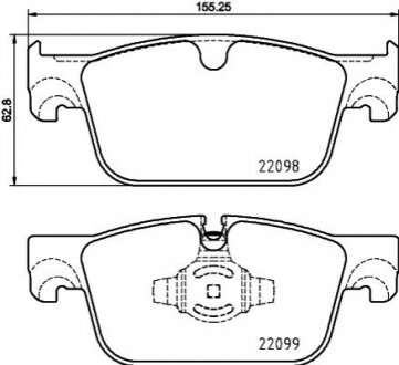 VOLVO гальмівні колодки передн. S60 20- HELLA 8DB 355 025-531