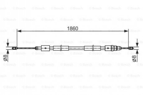 Трос ручного гальма BOSCH 1 987 482 540