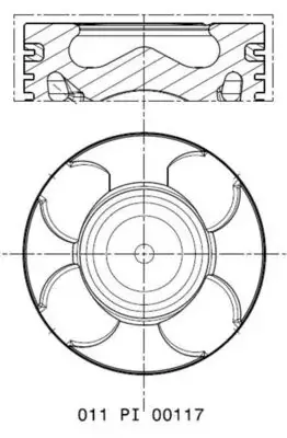 Поршень двигуна MAHLE / KNECHT 011 PI 00117 000 (фото 1)