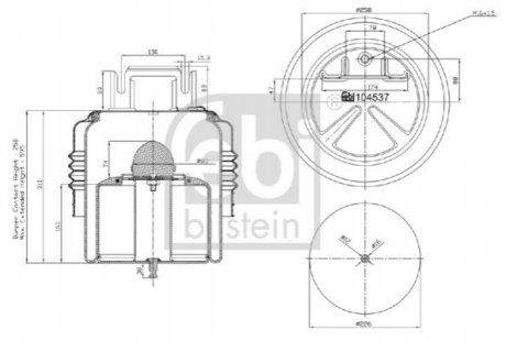 Пневмоподушка FEBI BILSTEIN 104537