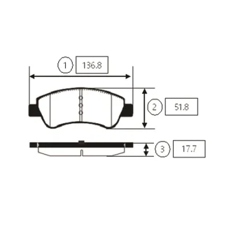Колодки гальм CITROEN C3, C4, DS3 Peugeot 206, 207 передн. OLD CKPU-6 (вир-во) CTR GK0863