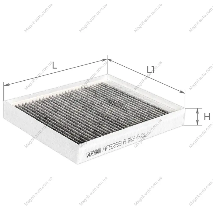 Фільтр салону вугільний KIA OPTIMA IV 15- (вир-во ALPHA FILTER) Alpha AF5259A (фото 1)