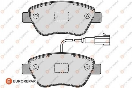 FIAT гальмівна колодка передн.Doblo 1.3JTD 1.9JTD 1.4i 05- Eurorepar 1617262180