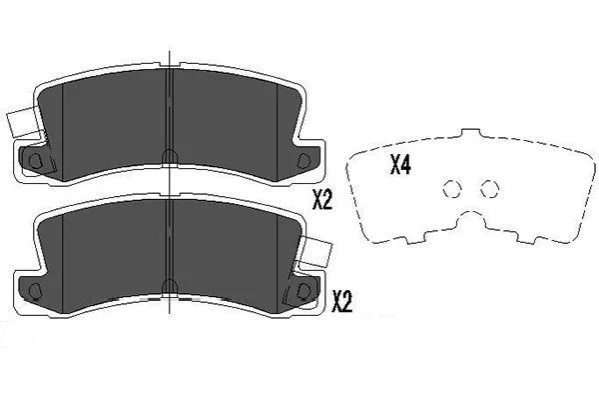 PARTS TOYOTA гальмівні колодки задн.Corolla 97- KAVO KBP-9058 (фото 1)