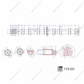 Вал розподільчий FEBI BILSTEIN 175101