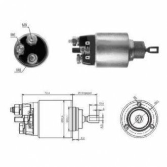 MEATDORIA DB Втягуюче реле стартера 124 T-Model 300 TE 4-matic -93, S-CLASS (W126) 260 SE (126.020) -91 MEAT&DORIA 46061