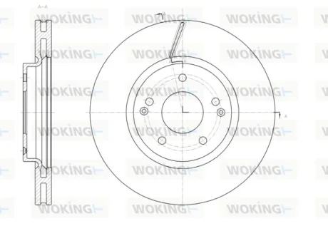 Диск гальмівний передній (кратно 2) (вир-во Remsa) Korando 10> WOKING D61663.10