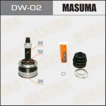 ШРУС 29x52x22 CHEVROLET AVEO (T250, T255), CHEVROLET LACETTI (J200) MASUM Masuma DW02 (фото 1)