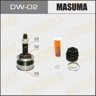 ШРУС 29x52x22 CHEVROLET AVEO (T250, T255), CHEVROLET LACETTI (J200) MASUM Masuma DW02 (фото 1)