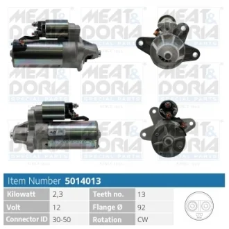 MEATDORIA FORD стартер Galaxy 95-,LDV MEAT&DORIA 5014013