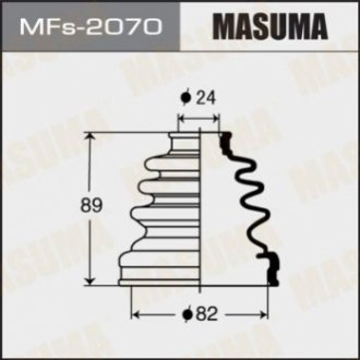 Пыльник ШРУСа (силикон)TOYOTA RAV_4 III (06-11)/MITSUBISHI L 200 (05-10), TOYOTA Masuma MFs2070 (фото 1)