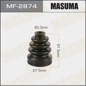 Пыльник ШРУСа HONDA CIVIC VIII (05-12), HONDA JAZZ II, HONDA CIVIC VII Masuma MF2874 (фото 1)