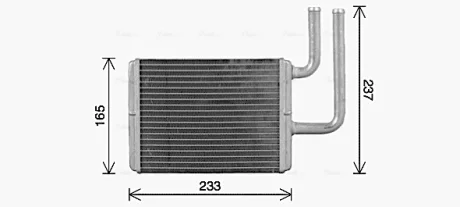 Радіатор обігрівача салону Mitsubishi Lancer (03-), Outlander (01-) AVA AVA COOLING MT6284