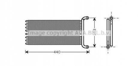 Радиатор отопителя салона MB Sprinder CDI 06> / VW Crafter 2,5TDI 06> AVA COOLING MSA6399 (фото 1)