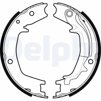 Колодки ручного тормоза Hyundai Santa FE I 01-6,Trajet 00-08, Elantra 00-06/Kia Sportage 04- Delphi LS1985