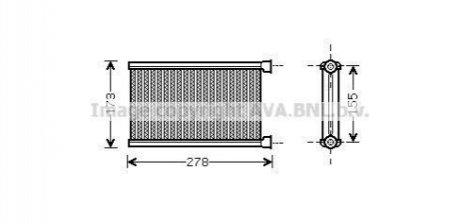 Радиатор отопителя салона BMW 3E90 1E87 Denso ver. AVA COOLING BW6344