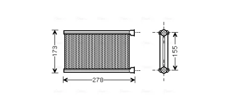 Радіатор обігрівача салону BMW 3E90 1E87 Denso ver. AVA AVA COOLING BW6344