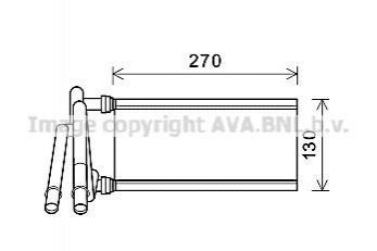 AVA LEXUS Радіатор опалення GS 05-, IS C 09-, IS II 05- AVA COOLING TO6706