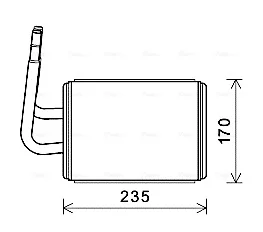 Теплообмінник, система опалення салону CLEVER FIT AVA COOLING MZA6268