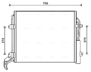 AVA VW Радіатор кондиціонера SHARAN 1.4 10-, SEAT AVA COOLING VNA5324D (фото 1)