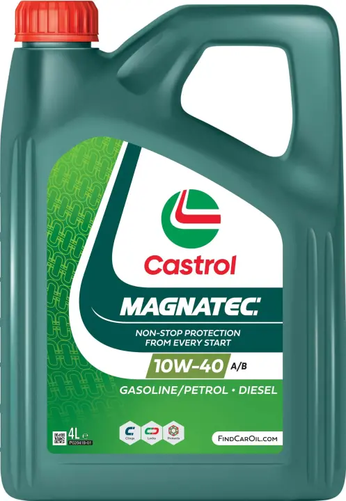 Олива моторна 10W-40 Castrol MAGNATEC API SP, ACEA A/B, VW 501 01/505 00, 4л, н/синт. CASTROL 15F7CE (фото 1)