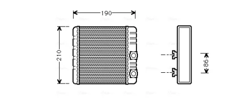 Теплообмінник, система опалення салону AVA COOLING BWA6211