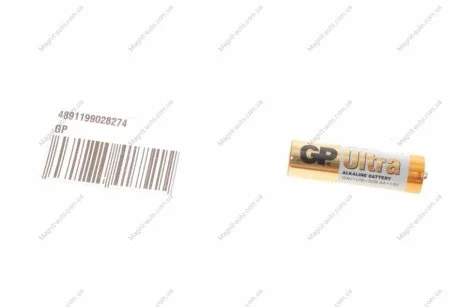 Батарейка ULTRA ALKALINE 1.5V 15AU-S2 лужна, LR6, AA GP 4891199028274