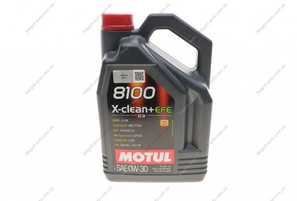Масло моторное /8100 X-clean+ EFE 0W30 5L/111678 Motul 853951 (фото 1)