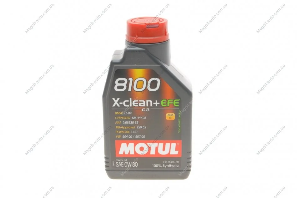 Масло моторное /8100 X-clean+ EFE 0W30 1L/111657 Motul 853911 (фото 1)