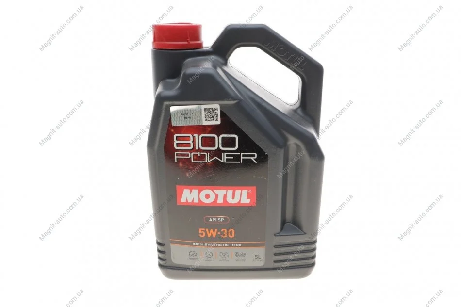 Масло моторное /8100 Power 5W30 5L/111801 Motul 824506 (фото 1)