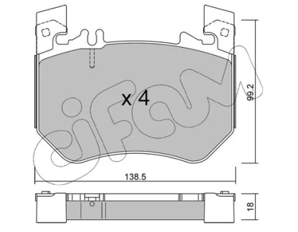 Фото 1 - db колодки гальмівні передні x254, v223, w223, z223 CIFAM 822-1311-0 DB Колодки гальмівні передні X254, V223, W223, Z223 CIFAM 822-1311-0 (фото 1)