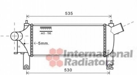 Інтеркулер NISSAN NAVARA (2005) 2.5 DCI (вир-во) Van Wezel 13004339