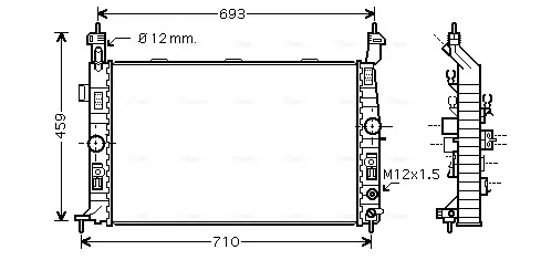 Радиатор охлаждения двигателя OPEL Meriva 03- (Ava) AVA COOLING OLA2431 (фото 1)