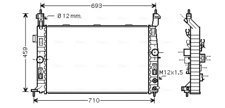 Радиатор охлаждения двигателя OPEL Meriva 03- (Ava) AVA COOLING OLA2431