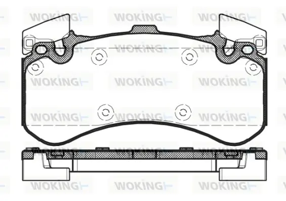 Колодки гальмівні диск. перед. (пр-во Remsa) Audi A4 A5 A6 A7 A8 17> (P15633.00) WOKING P1563300 (фото 1)