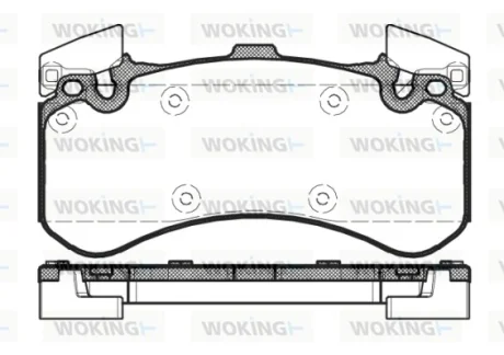 Колодки гальмівні диск. перед. (пр-во Remsa) Audi A4 A5 A6 A7 A8 17> (P15633.00) WOKING P1563300