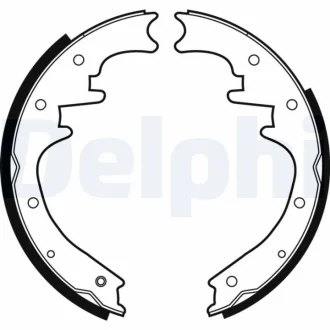 Колодки тормозные барабанные (комплект 4 шт.) Delphi LS1872