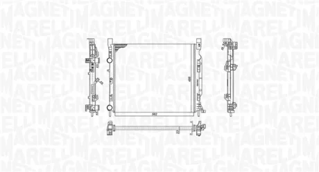RENAULT Радіатор охолодження Kangoo,DB Citan 1.2/1.5dCi 08- MAGNETI MARELLI 350213186900